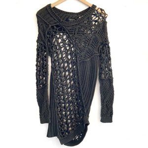 All Saints crochet patchwork sweater